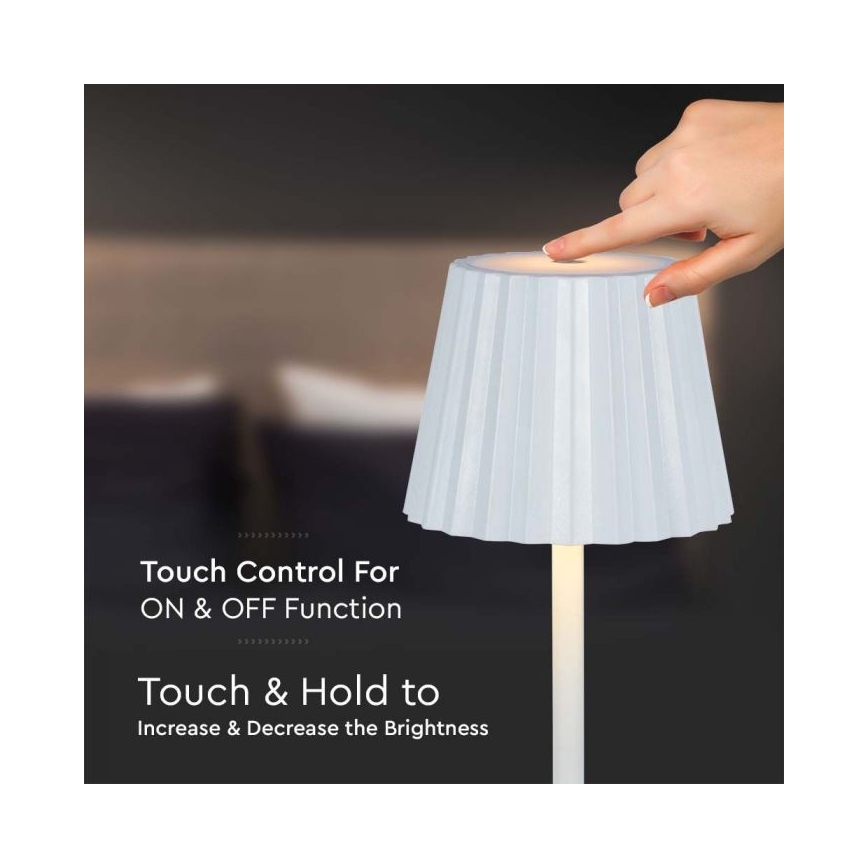 LED dimmbare wiederaufladbare Touch-Tischlampe LED/4W/5V 3000-6000K 1800 mAh weiß