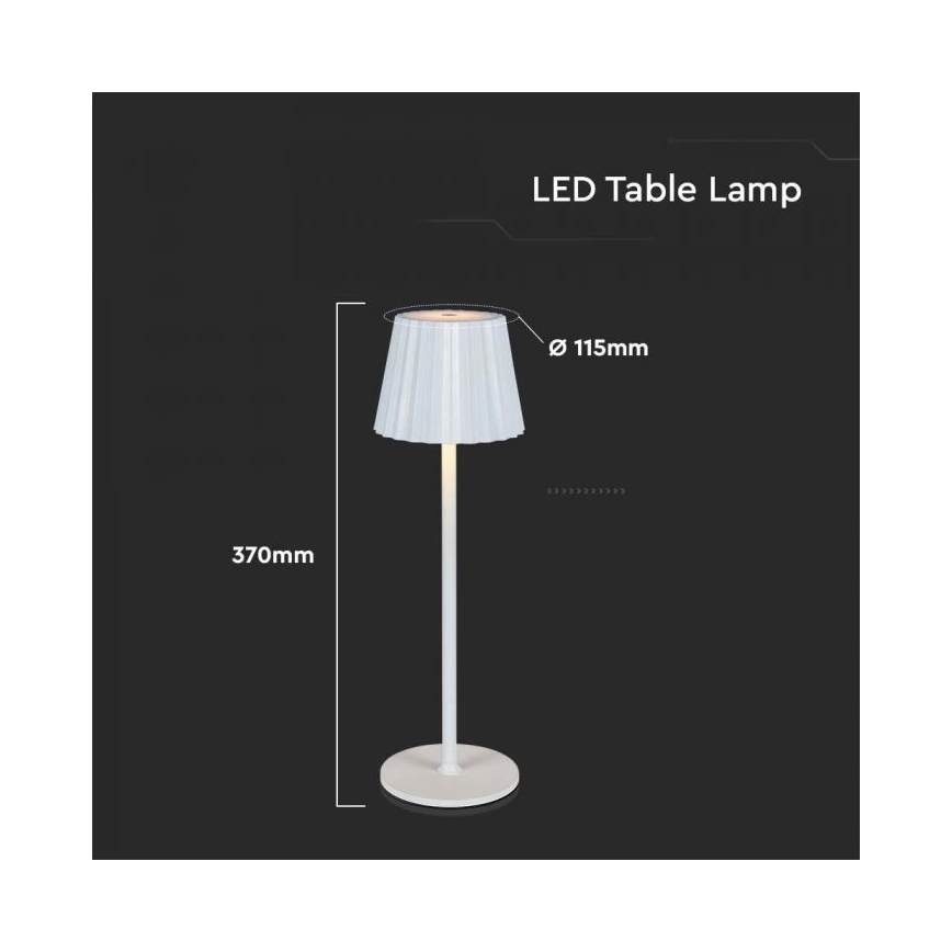 LED dimmbare wiederaufladbare Touch-Tischlampe LED/4W/5V 3000-6000K 1800 mAh weiß