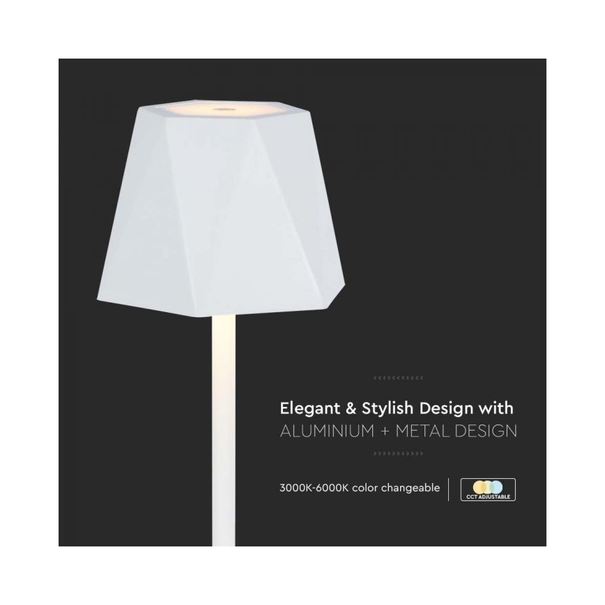 LED dimmbare wiederaufladbare Touch-Tischlampe LED/4W/5V 3000-6000K 1800 mAh weiß