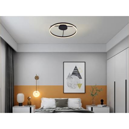 LED-dimmbare aufgesetzte Deckenleuchte, 55 W, 230 V, 3000-6500 K + Fernbedienung