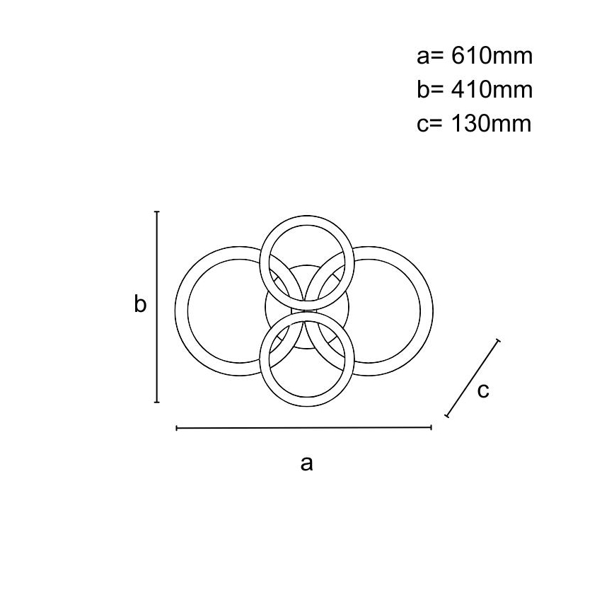 LED-dimmbare Aufputz-Deckenleuchte LED/150W/230V 3000–6500K + Fernbedienung