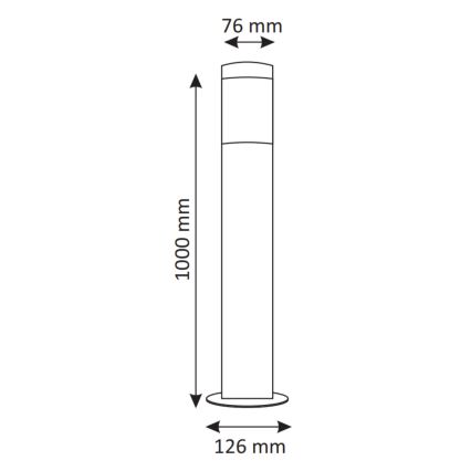 LED-dimmbare Außenleuchte LIVIA 1x E27/6 W/230 V 2700–6500 K Wi-Fi 100 cm IP44 silber