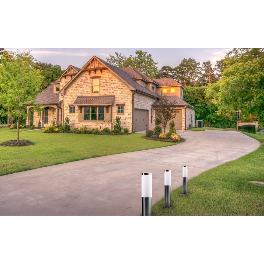 LED-dimmbare Außenleuchte LIVIA 1xE27/6W/230V 2700-6500K Wi-Fi 45 cm IP44 silber