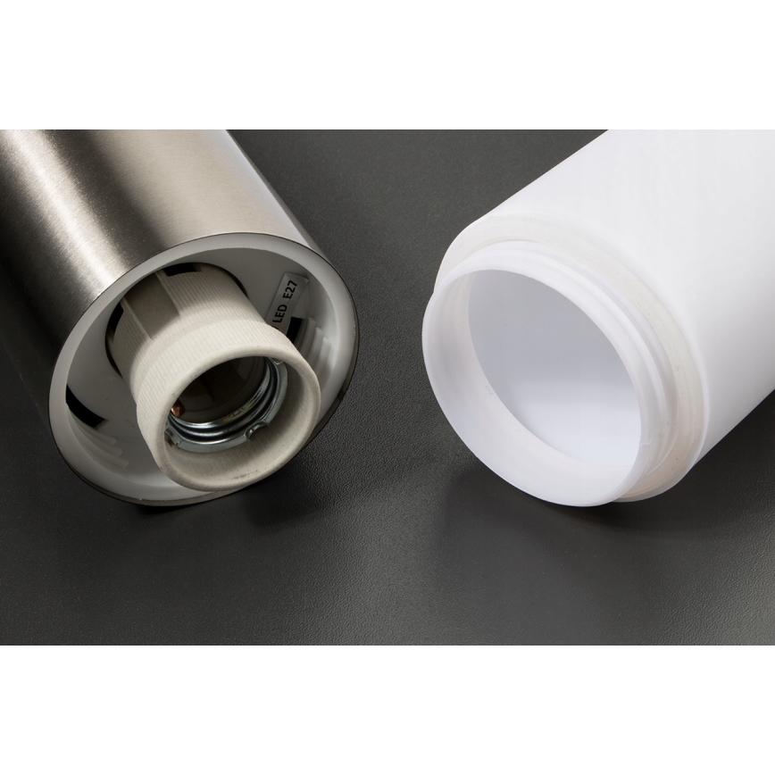 LED-dimmbare Außenwandleuchte LIVIA 1xE27/6W/230V 2700-6500K Wi-Fi IP44 silber