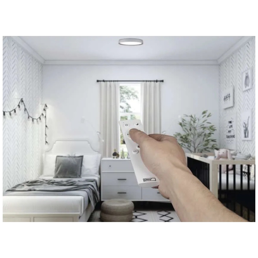 Dimmbare LED-Deckenleuchte ILVI LED/30W/230V 2700-6500K Ø 40 cm weiß/beige + Fernbedienung