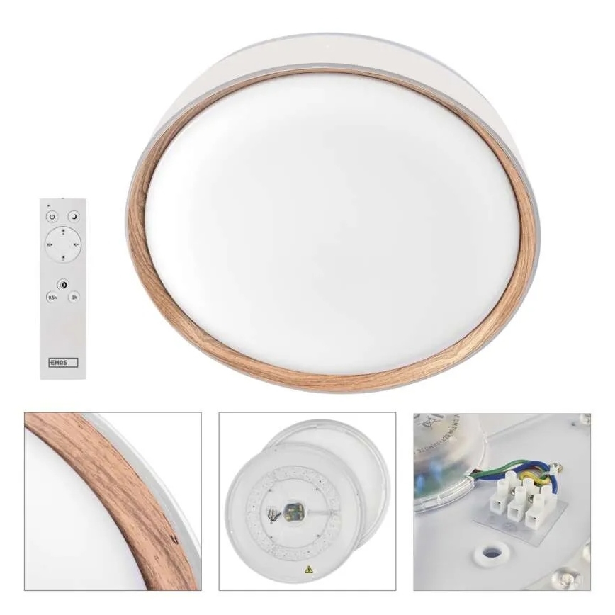 Dimmbare LED-Deckenleuchte ILVI LED/30W/230V 2700-6500K Ø 40 cm weiß/beige + Fernbedienung