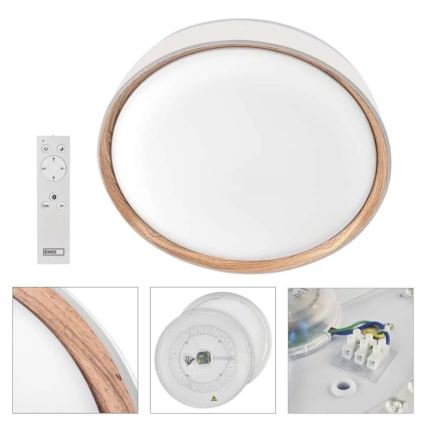 LED-dimmbare Deckenleuchte ILVI LED/45W/230V 2700-6500K Ø 50 cm weiß/beige + Fernbedienung