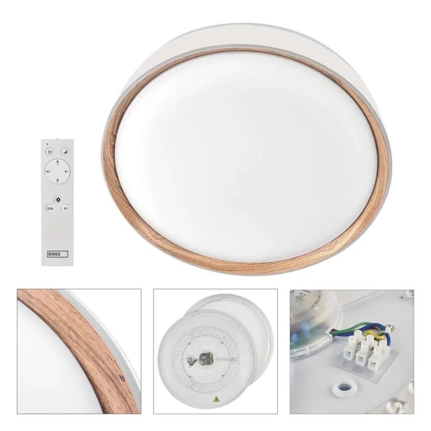 LED-dimmbare Deckenleuchte ILVI LED/45W/230V 2700-6500K Ø 50 cm weiß/beige + Fernbedienung