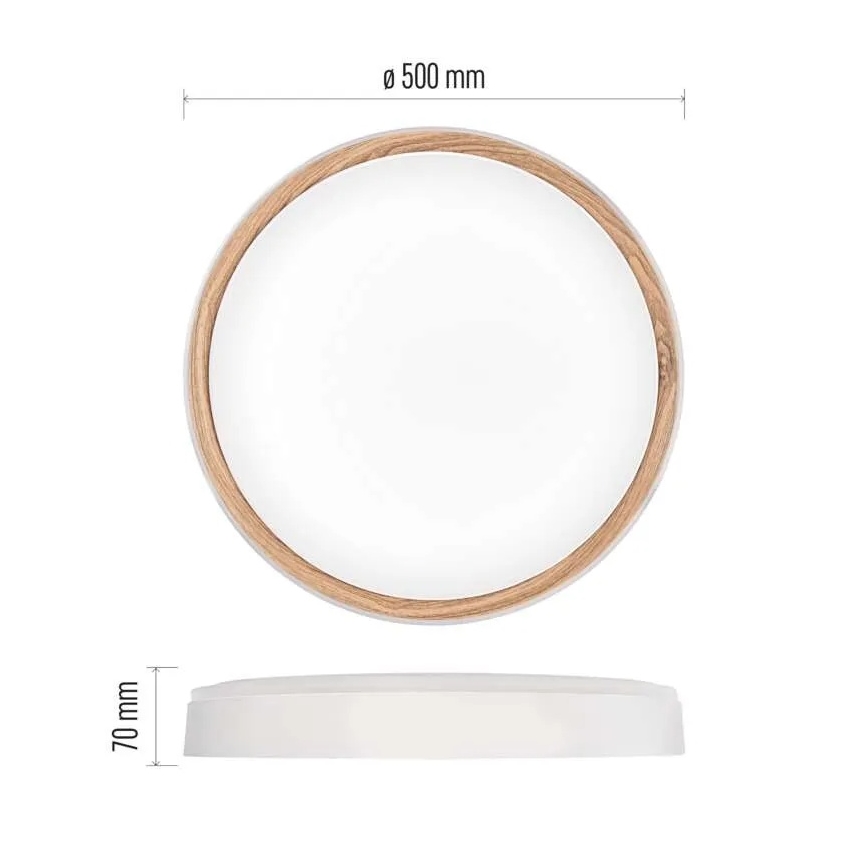 LED-dimmbare Deckenleuchte ILVI LED/45W/230V 2700-6500K Ø 50 cm weiß/beige + Fernbedienung