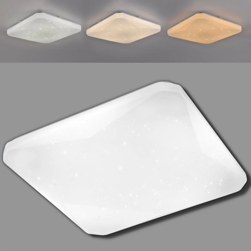 LED Dimmbare Deckenleuchte KASTOR mit Fernbedienung LED/72W/230V