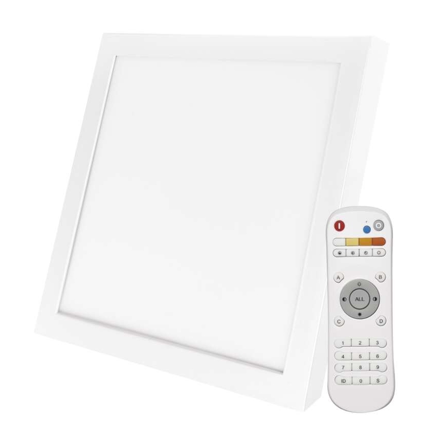 LED Dimmbare Deckenleuchte LED/20W/230V + Fernbedienung quadratisch