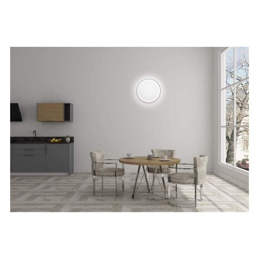 LED Dimmbare Deckenleuchte LED/24W/230V + Fernbedienung rund