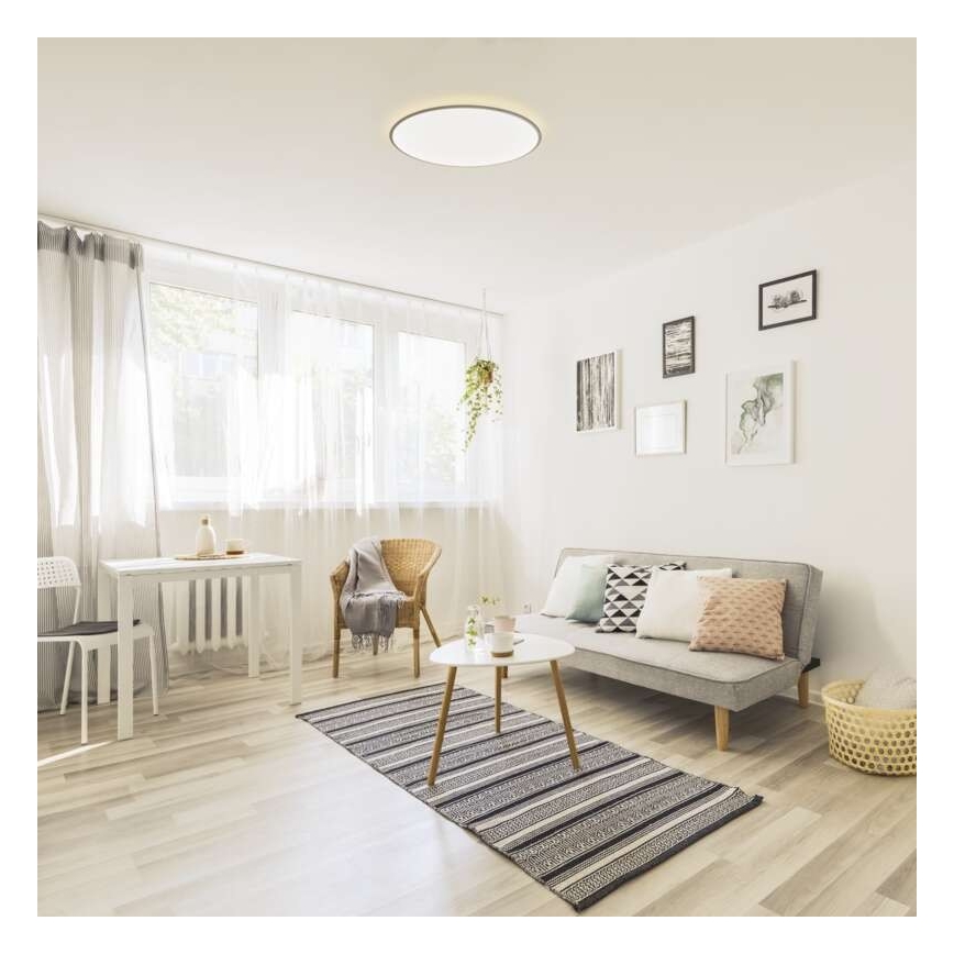 LED Dimmbare Deckenleuchte LED/24W/230V + Fernbedienung rund