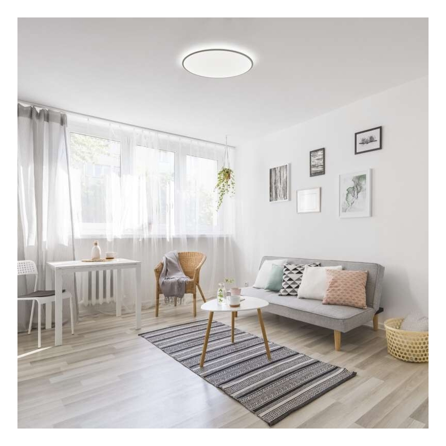 LED Dimmbare Deckenleuchte LED/24W/230V + Fernbedienung rund
