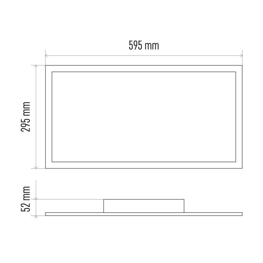 LED Dimmbare Deckenleuchte LED/25W/230V + Fernbedienung Rechteck
