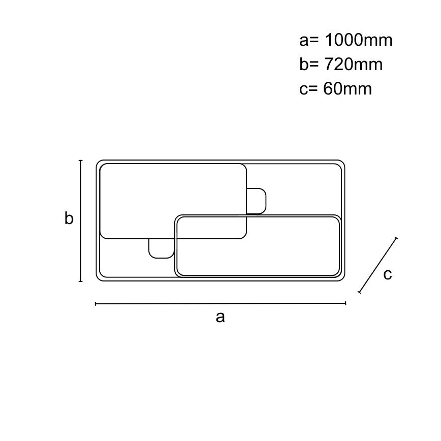 LED-dimmbare Deckenleuchte LED/280W/230V 3000-6500K + Fernbedienung