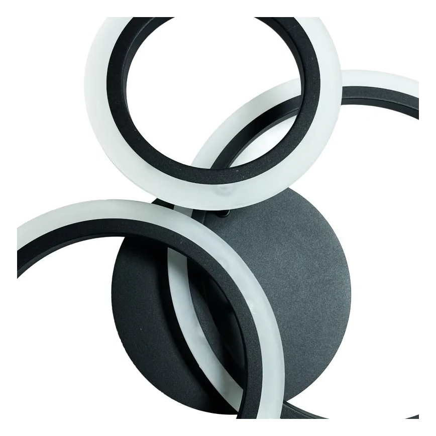 LED Dimmbarer Deckenleuchter LED/40W/230V 3000-6500K Schwarz + Fernbedienung