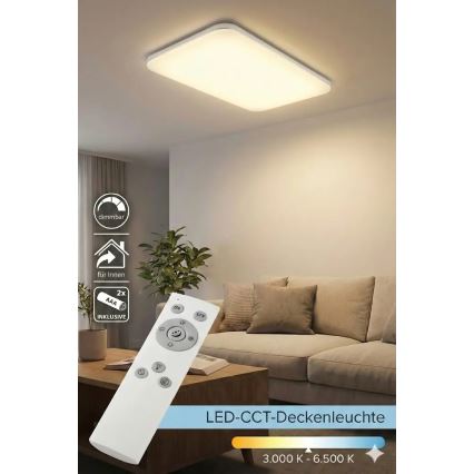 Dimmbare LED-Deckenleuchte LED/48W/230V 3000-6500K weiß + Fernbedienung