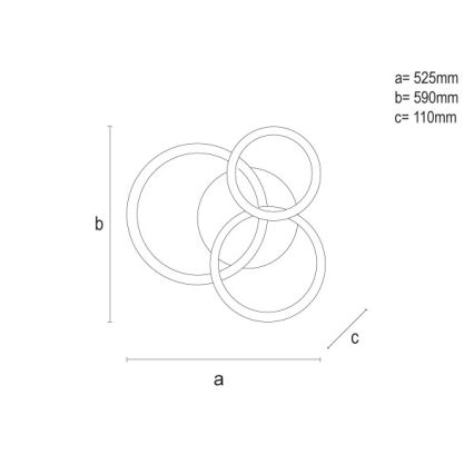LED dimmbare Deckenleuchte LED/90W/230V 3000-6500K + Fernbedienung
