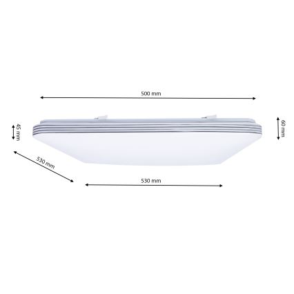 LED Dimmbare Deckenleuchte PALERMO LED/72W/230V