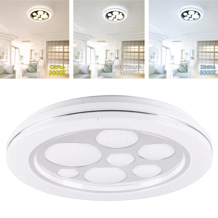LED Dimmbare Deckenleuchte PLANET LED/72W/230V d. 48 cm 3000-6500K + FB