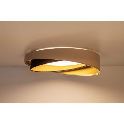 LED-dimmbare Deckenleuchte SMART GALAXY MODERN LED/24W/230V 3000-6500K Ø 55 cm beige/braun/gold + Fernbedienung