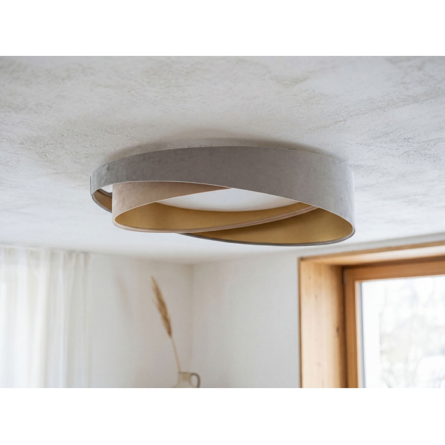 Dimmbare LED-Deckenleuchte SMART GALAXY MODERN LED/24W/230V 3000-6500K Ø 55 cm grau/beige/gold + Fernbedienung