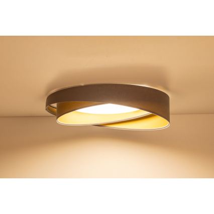 LED-dimmbare Deckenleuchte SMART GALAXY MODERN LED/24W/230V 3000-6500K Ø 55 cm Grau/Gold + Fernbedienung
