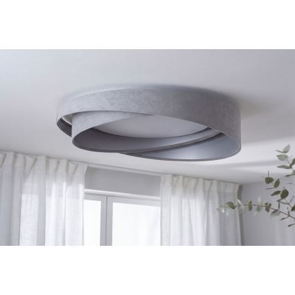 Dimmbare LED-Deckenleuchte SMART GALAXY MODERN LED/24W/230V 3000-6500K Ø 55 cm Grau/Silber + Fernbedienung