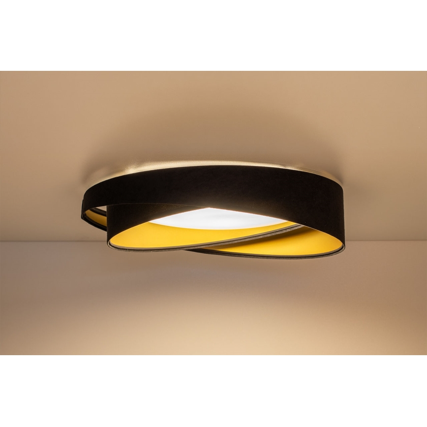LED-dimmbare Deckenleuchte SMART GALAXY MODERN LED/24W/230V 3000-6500K Ø 55 cm schwarz/gold + Fernbedienung