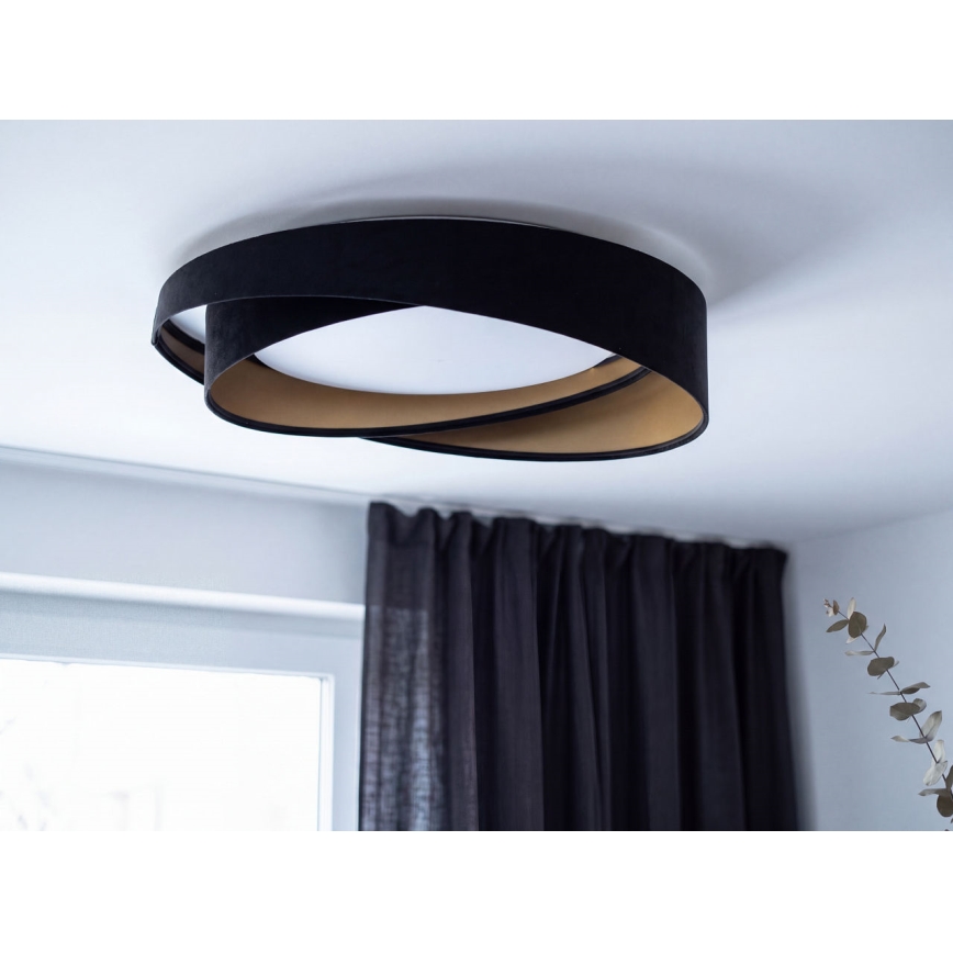 LED-dimmbare Deckenleuchte SMART GALAXY MODERN LED/24W/230V 3000-6500K Ø 55 cm schwarz/gold + Fernbedienung