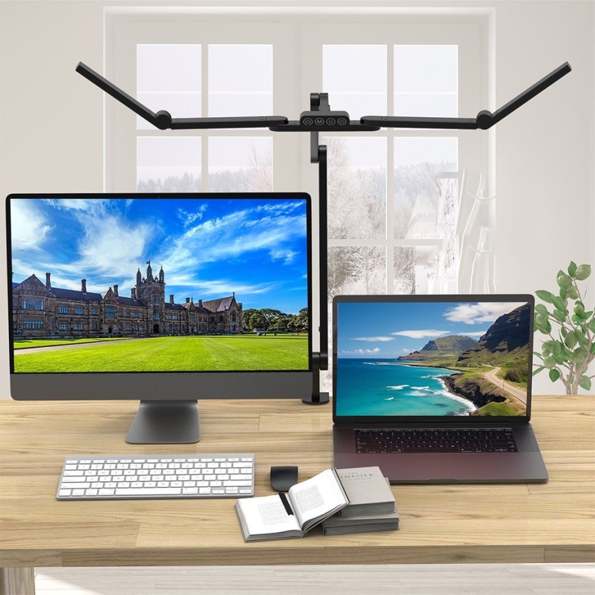 LED dimmbare, berührungsaktivierte flexible Tischlampe POINTIQ LED/24W/230V 3000-6500K CRI 92 Schwarz