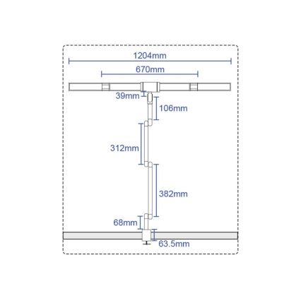 LED dimmbare, berührungsaktivierte flexible Tischlampe POINTIQ LED/36W/230V 3000-6500K CRI 92 Schwarz