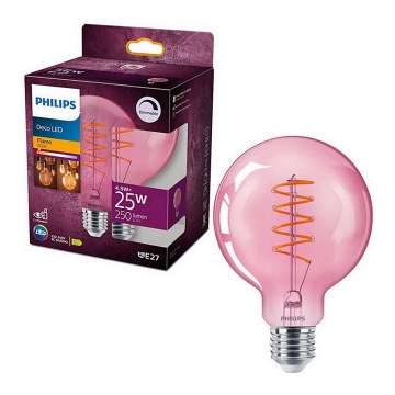 LED dimmbare Glühbirne DECO Philips G93 E27/4,5W/230V 1800K