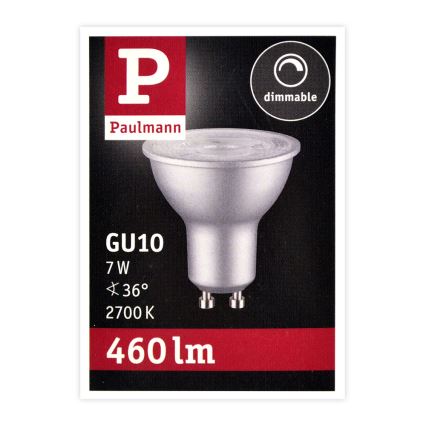 LED dimmbare Glühbirne GU10/7W/230V 2700K - Paulmann 28753