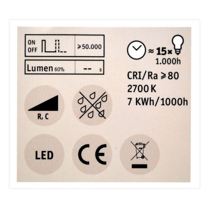 LED dimmbare Glühbirne GU10/7W/230V 2700K - Paulmann 28753