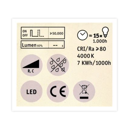 LED dimmbare Glühbirne GU10/7W/230V 4000K - Paulmann 28754