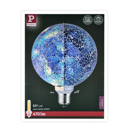 LED dimmbare Glühbirne MOSAIC G125 E27/5W/230V 2700K - Paulmann 28750