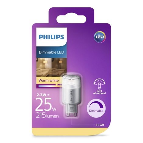 LED dimmbare Glühbirne Philips G9/2,3W/230V 2700K