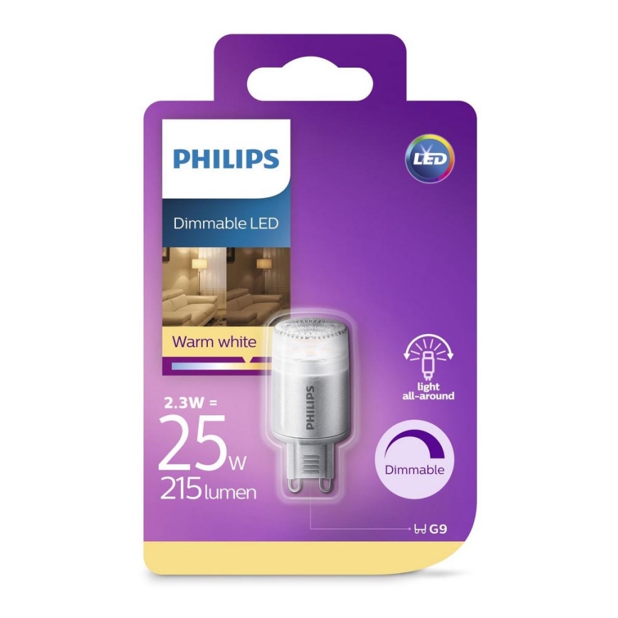 LED dimmbare Glühbirne Philips G9/2,3W/230V 2700K