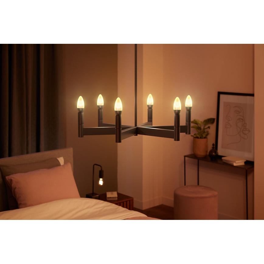 LED dimmbare Glühbirne Philips Hue WHITE FILAMENT E14/4,5W/230V 2100K