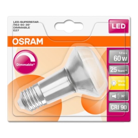 LED dimmbare Glühbirne RETROFIT E27/5,9W/230V 2700K - Osram