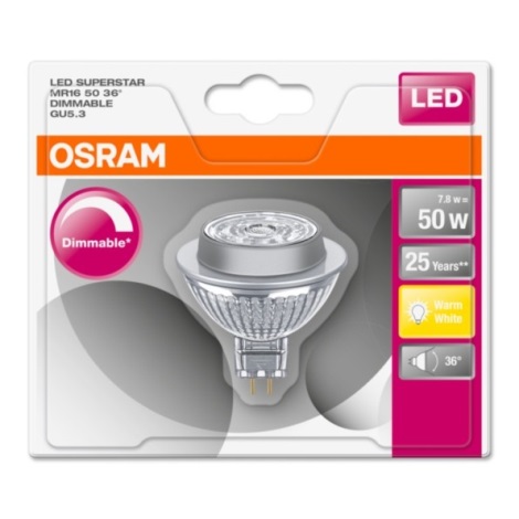 LED dimmbare Glühbirne SUPERSTAR GU5,3/7,8W/12V 2700K - Osram