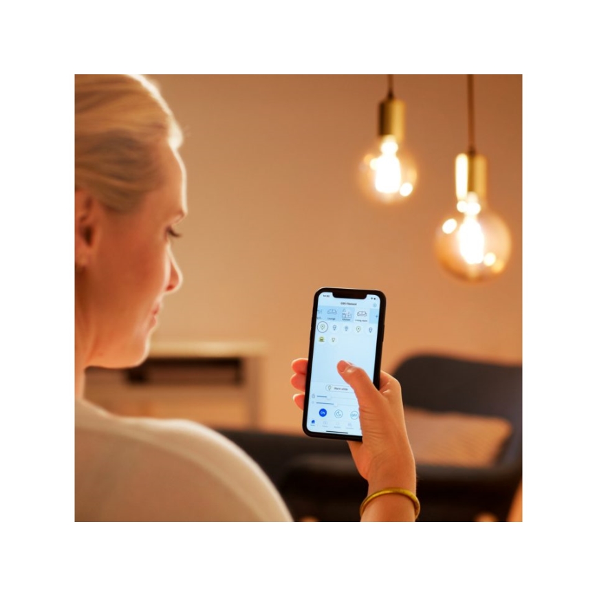 LED dimmbare Glühbirne VINTAGE FILAMENT G95 E27/6,7W/230V 2000-5000K CRI 90 Wi-Fi - WiZ