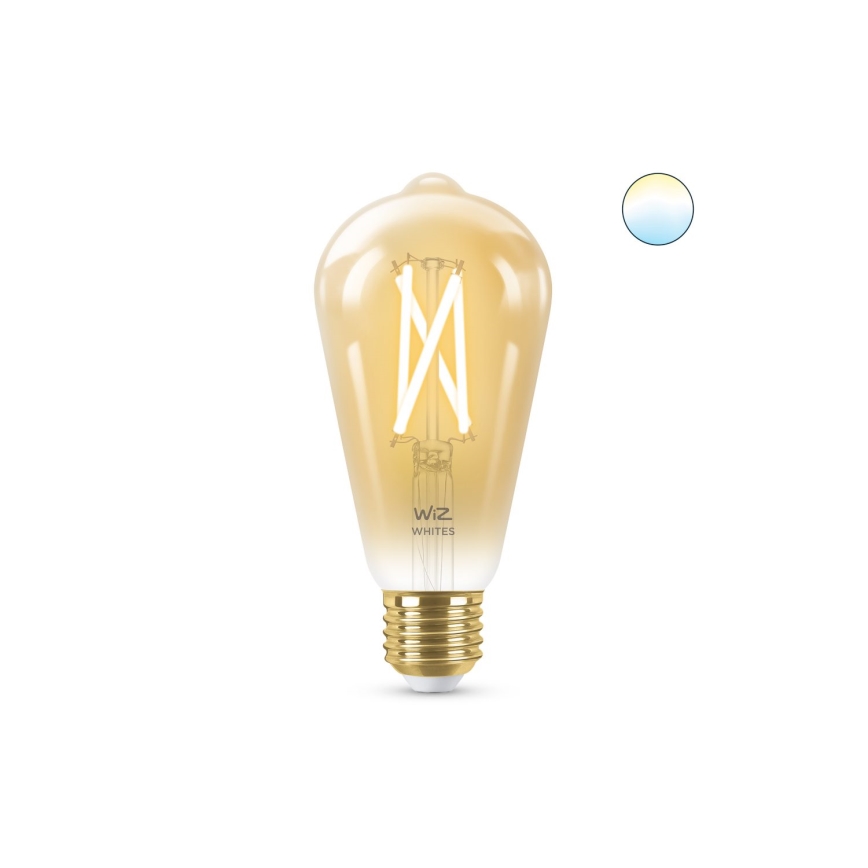LED dimmbare Glühbirne VINTAGE FILAMENT ST64 E27/7W/230V 2000-5000K CRI 90 Wi-Fi - WiZ