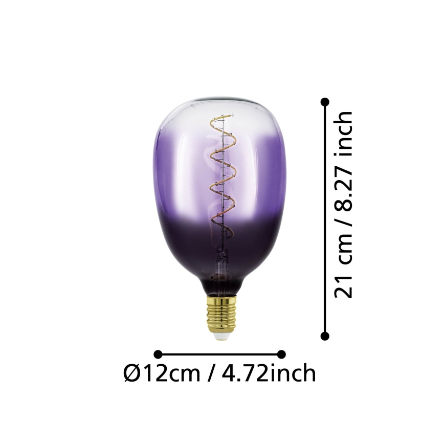 LED-dimmbare Glühbirne VINTAGE T120 E27/4W/230V 1800K violett - Eglo 110226