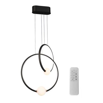 LED dimmbare Hängeleuchte an Kabel LIV LED/50W/230V schwarz + Fernbedienung