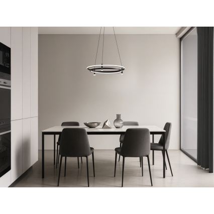 LED dimmbare Pendelleuchte an Kabel, 100 W, 230 V, 3000–6500 K, Ø 60 cm, inkl. Fernbedienung