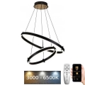 LED dimmbare Hängeleuchte an Seil LED/140W/230V 3000-6500K Ø 60 cm + Fernbedienung