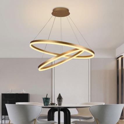 LED dimmbare Hängeleuchte an Kabel LED/100W/230V 3000-6500K Ø 80 cm + Fernbedienung